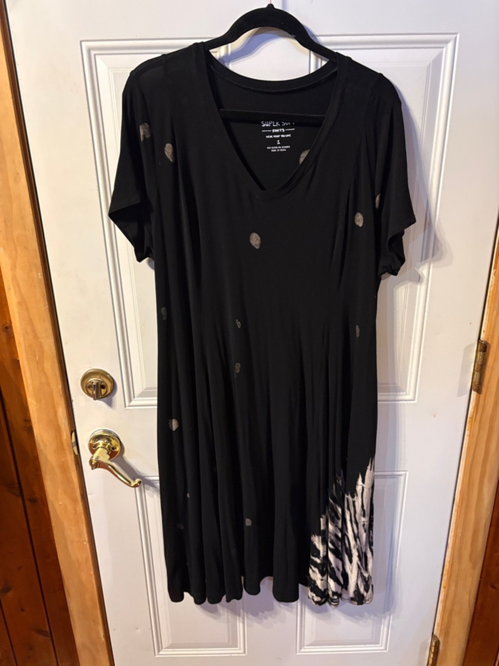 Torrid Super Soft Knit Dress Size 1 Black Short Sleeve Casual Swing Plus Size